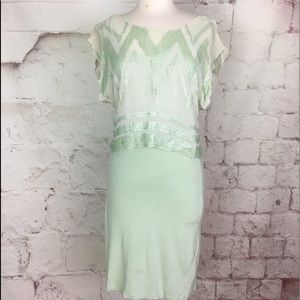 Addison mint green beaded dress